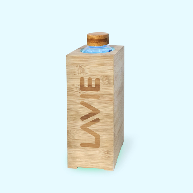 LaVie Premium bamboo bottle and purifier