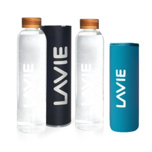 One pure purifier, two glass bottles, one neoprene sleeve